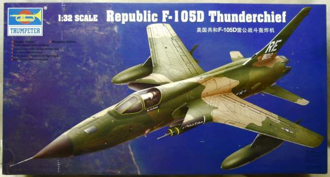 Trumpeter 1/32 Republic F-105D Thunderchief, 02201 plastic model kit